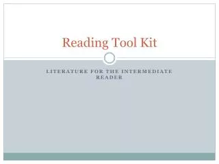 Reading Tool Kit
