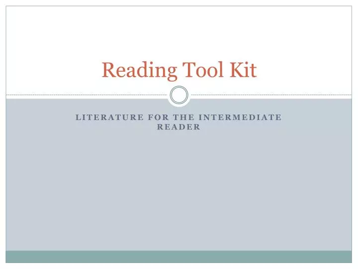 reading tool kit