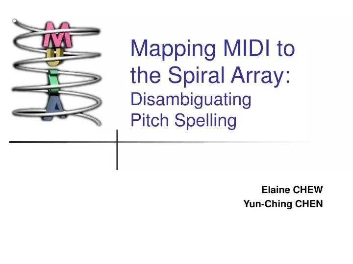 mapping midi to the spiral array disambiguating pitch spelling