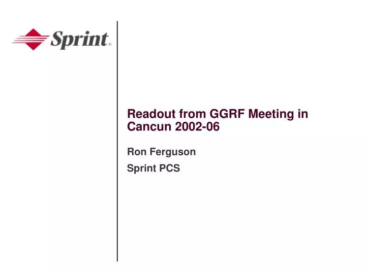 readout from ggrf meeting in cancun 2002 06