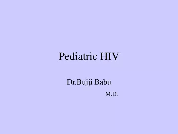 pediatric hiv