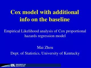 Cox model with additional info on the baseline