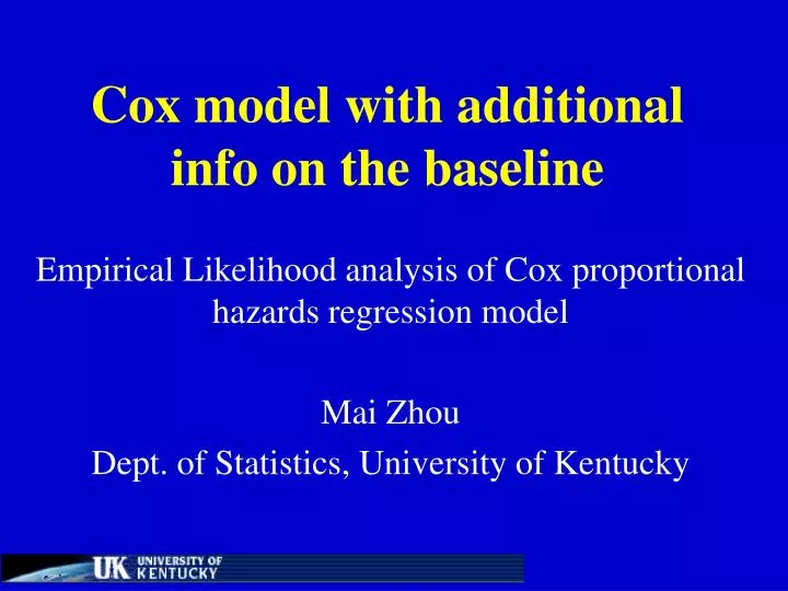 cox model with additional info on the baseline