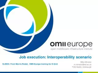 Job execution: Interoperability scenario