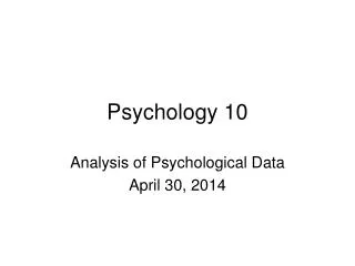 Psychology 10