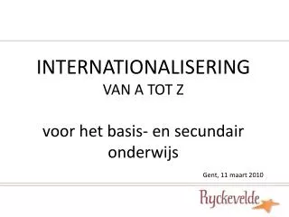 INTERNATIONALISERING VAN A TOT Z voor het basis- en secundair onderwijs