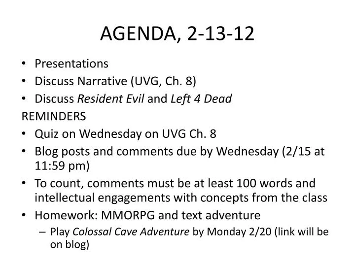 agenda 2 13 12