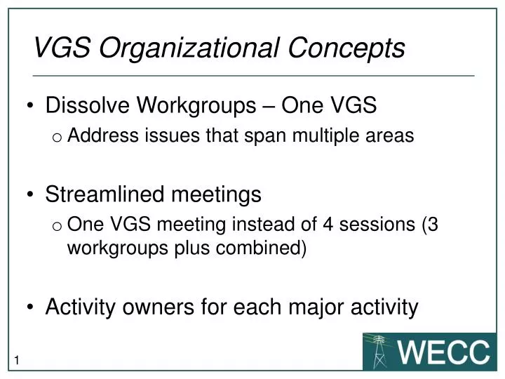 vgs o rganizational concepts