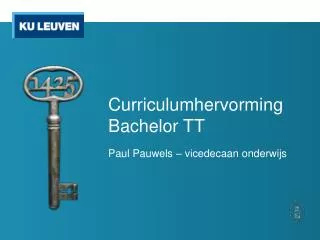 curriculumhervorming bachelor tt