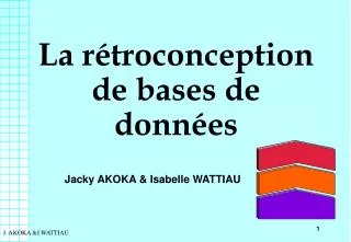 la r troconception de bases de donn es