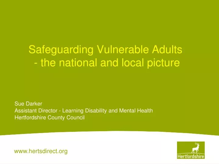 safeguarding vulnerable adults the national and local picture