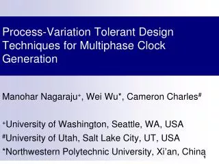 Process-Variation Tolerant Design Techniques for Multiphase Clock Generation