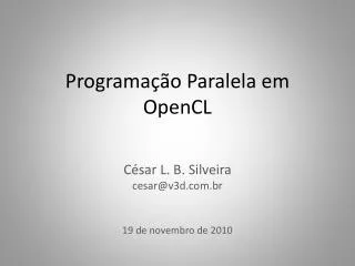 programa o paralela em opencl