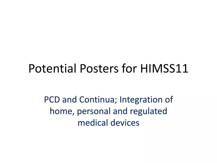 potential posters for himss11