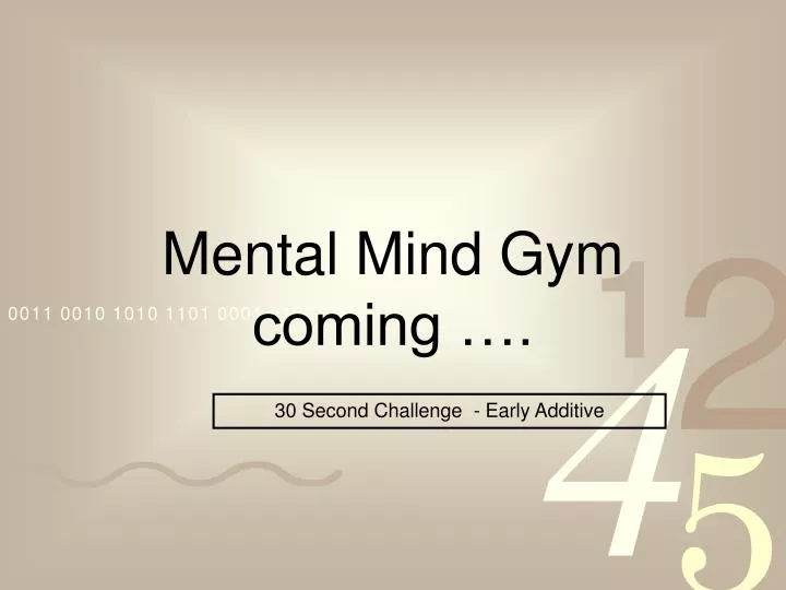 mental mind gym coming