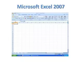 microsoft excel 2007