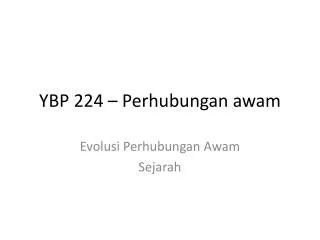 ybp 224 perhubungan awam