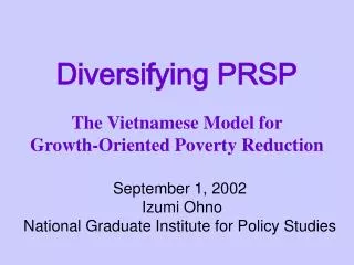 Diversifying PRSP