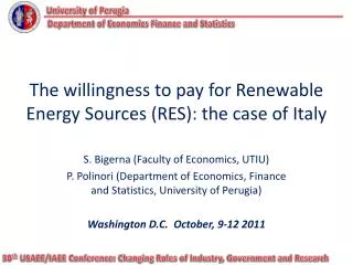 The willingness to pay for Renewable Energy Sources (RES): the case of Italy