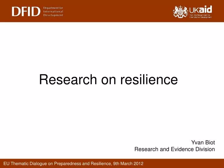 research on resilience