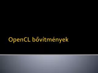 opencl b v tm nyek
