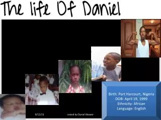 Birth: Port Harcourt, Nigeria DOB: April 19, 1999 Ethnicity: African Language: English