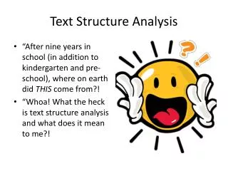 Text Structure Analysis