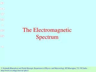 The Electromagnetic Spectrum