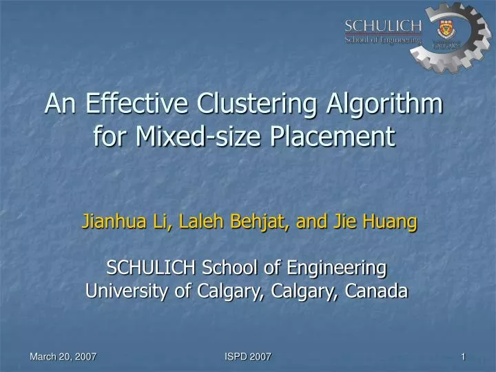 an effective clustering algorithm for mixed size placement