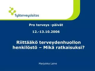 pro terveys p iv t 12 13 10 2006