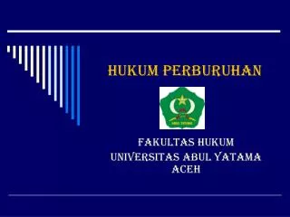 hukum perburuhan