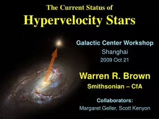 The Current Status of Hypervelocity Stars