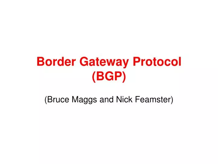 border gateway protocol bgp