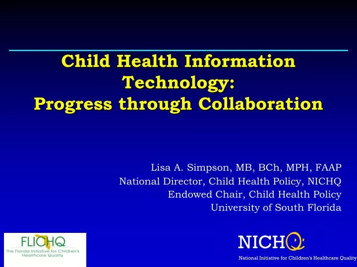child health information technology progress through collaboration