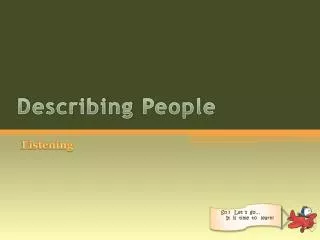 Describing People