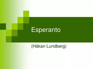 esperanto