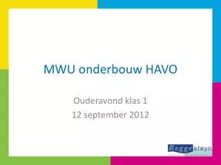 mwu onderbouw havo