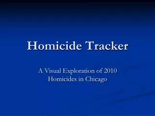 Homicide Tracker