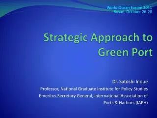 Strategic Approach to Green Port