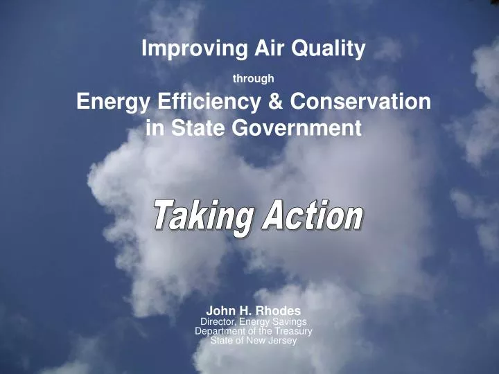 improving air quality through energy efficiency conservation in state government