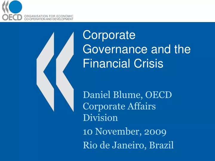 corporate governance and the financial crisis