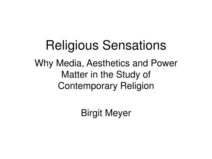 religious sensations