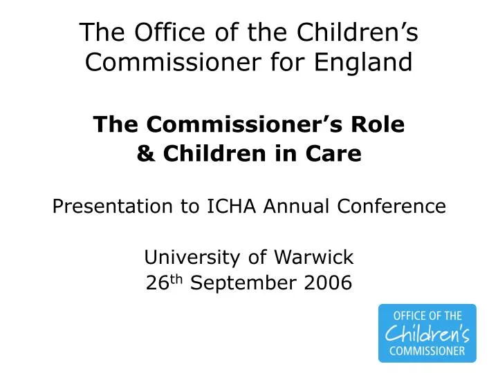 the office of the children s commissioner for england