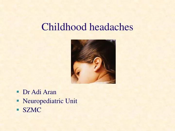 childhood headaches