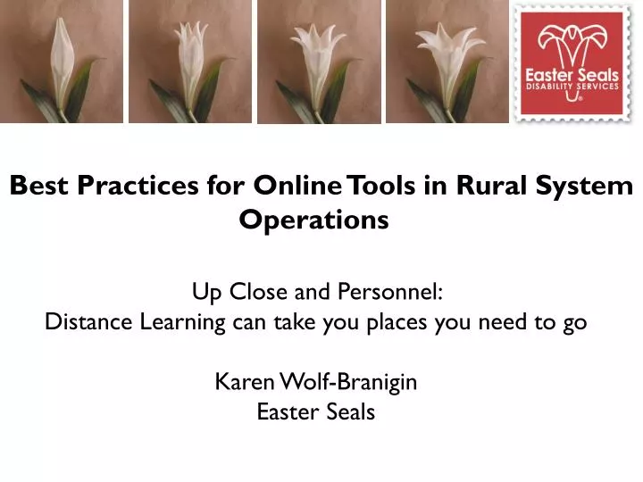 best practices for online tools in rural system operations