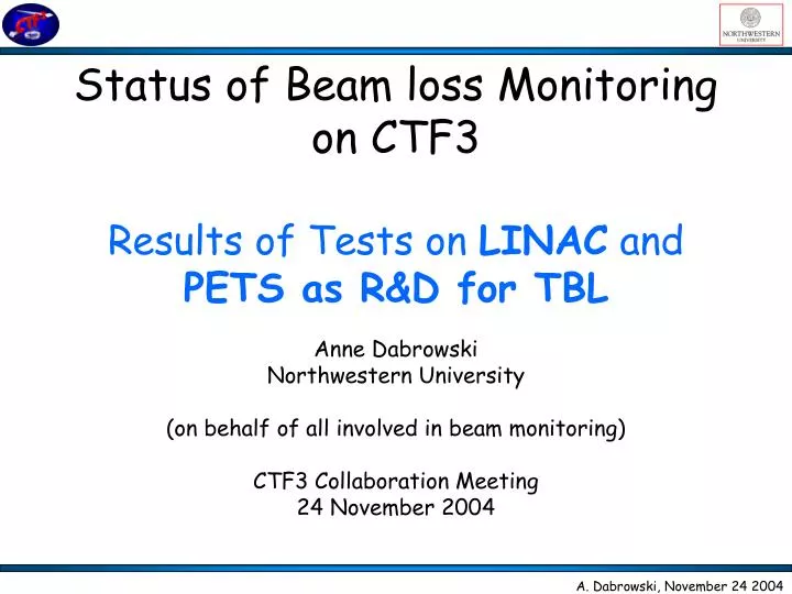 status of beam loss monitoring on ctf3 results of tests on linac and pets as r d for tbl