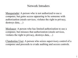 Network Intruders