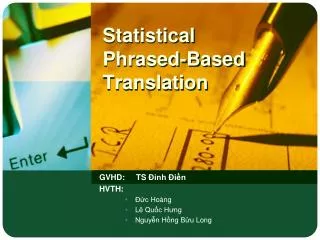 statistical phrased based translation