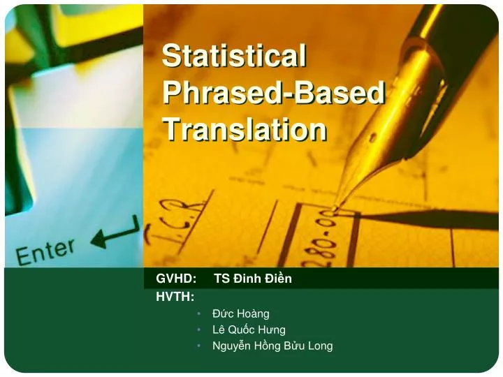 statistical phrased based translation