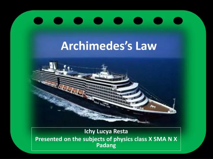 archimedes s law